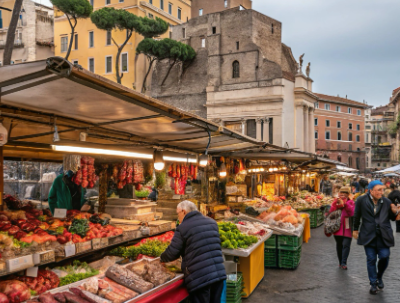 Mercato di Testaccio Rome, marché couvert accessible PMR